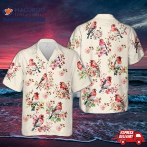 Strawberry Finch Floral Hawaiian Shirt