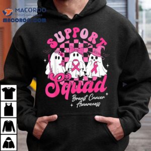Support Squad Breast Cancer Awareness Cute Ghost Halloween Shirt