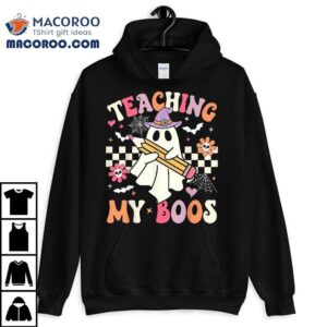 Teaching My Boos Teacher Cute Ghost Groovy Halloween Tshirt