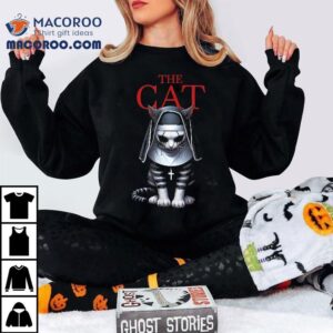 The Cat Funny Halloween Horrors Movie Parody Black Shirt