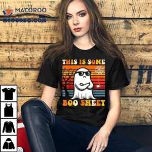 This Is Some Boo Sheet Ghost Groovy Retro Funny Halloween Shirt