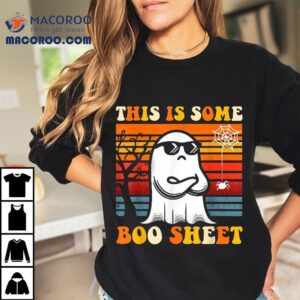 This Is Some Boo Sheet Ghost Groovy Retro Funny Halloween Tshirt