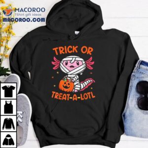 Trick Or Treat A Lotl Axolotl Halloween Costume Toddler Kids Tshirt