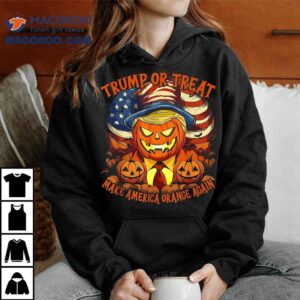 Trumpkin Or Treat Make Halloween Great Again Usa Flag Shirt