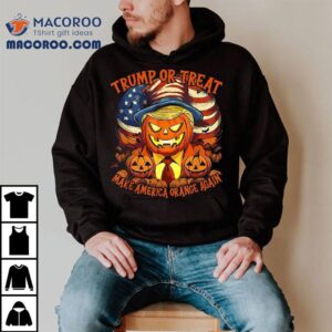 Trumpkin Or Treat Make Halloween Great Again Usa Flag Tshirt