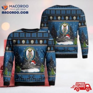 Us Navy Uss Curtis Wilbur (ddg-54) Arleigh Burke-class Guided-missile Destroyers Christmas Sweater