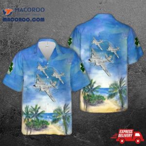 Us Navy Vs-41 S-2e Tracker Shamrocks Hawaiian Shirt