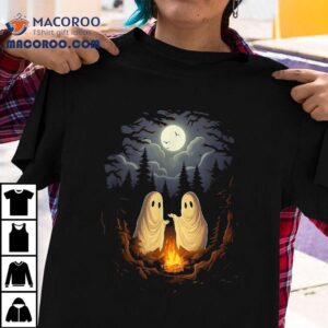 Vintage Ghost Camping Campfire Gothic Halloween Shirt 2 Vintage Ghost Camping Campfire Gothic Halloween Tshirt