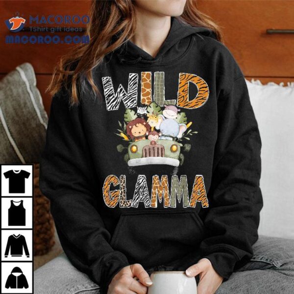 Wild Glamma 1st Birthday Zoo Safari Jungle Animal Truck Shirt