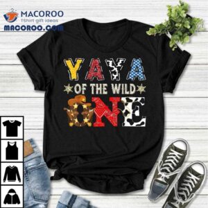Yaya Of The Wild One St Birthday Western Cowboy Tshirt