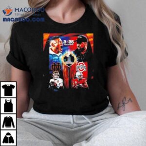 National Championship In Atlanta Notre Dame Fighting Irish Faceoff Ohio State Buckeyes Tshirt