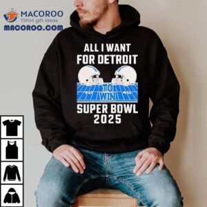 All I Want For Detroit Lions To Win Super Bowl 2025 Helmet Stadium Shirt