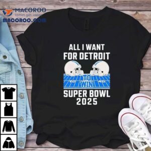 All I Want For Detroit Lions To Win Super Bowl Helmet Stadium Tshirt