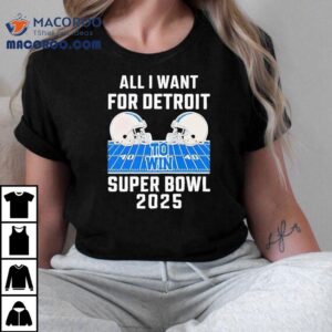 All I Want For Detroit Lions To Win Super Bowl Helmet Stadium Tshirt