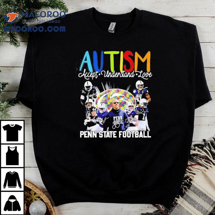 Autism Accept Understand Love Penn State Football Shirt Autism Accept Understand Love Penn State Football Shirt