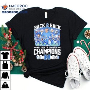 Back To Back Nfc North Division Champions 2024 Detroit Lions Shirt
