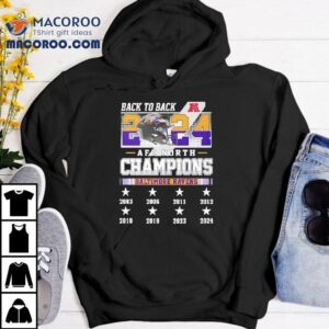 Baltimore Ravens Afc North 2024 Champions Back To Back For Fans Shirt