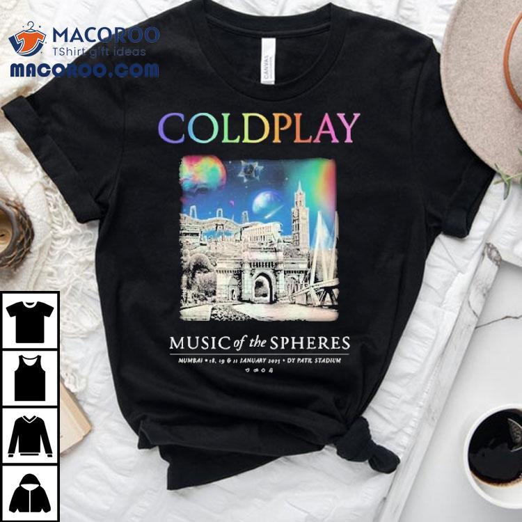 Coldplay Mumbai January Music Of The Spheres Tour 2025 Shirt Coldplay Mumbai January Music Of The Spheres Tour 2025 Shirt