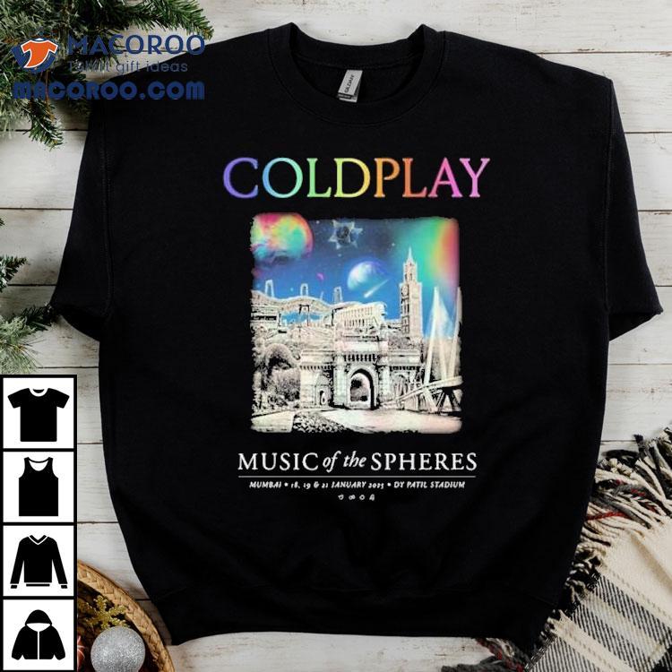 Coldplay Mumbai January Music Of The Spheres Tour 2025 Shirt Coldplay Mumbai January Music Of The Spheres Tour 2025 Shirt