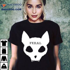 Feral Cat Skull Tshirt