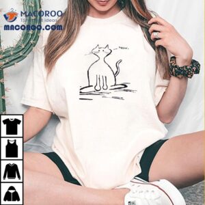 Meow Cat Drawing Shirt