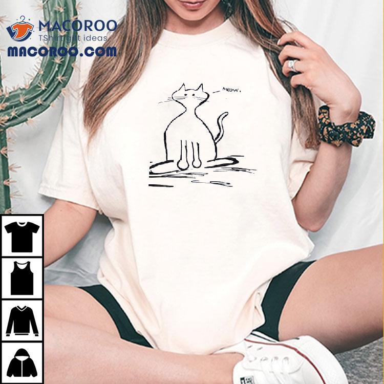 Meow Cat Drawing Shirt Meow Cat Drawing Shirt
