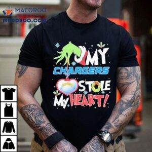 My Los Angeles Chargers The Grinch Stole My Heart Hand Christmas Shirt