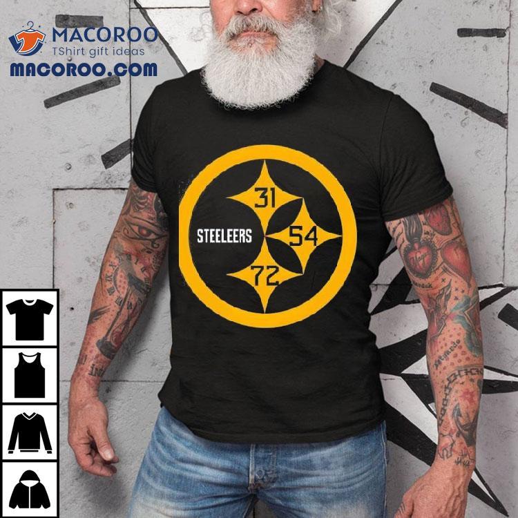 Pittsburgh Slers 31 Beanie Bishop Jr. 54 Zach Frazier 72 Tykeem Doss Logo Shirt Pittsburgh Slers 31 Beanie Bishop Jr. 54 Zach Frazier 72 Tykeem Doss Logo Shirt