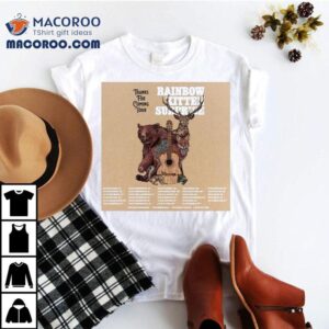 Rainbow Kitten Surprise Thanks For Coming Tour Bear Deer Guitar Tshirt