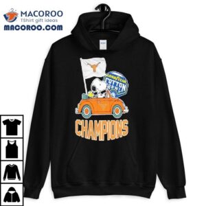 Snoopy And Woodstock Driving Car Texas Longhorns Goodyear Cotton Bowl Classic Champions College Football Playoff Ncaa Season 2024-2025 Shirt