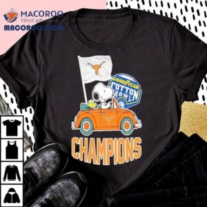 Snoopy And Woodstock Driving Car Texas Longhorns Goodyear Cotton Bowl Classic Champions College Football Playoff Ncaa Season 2024-2025 Shirt