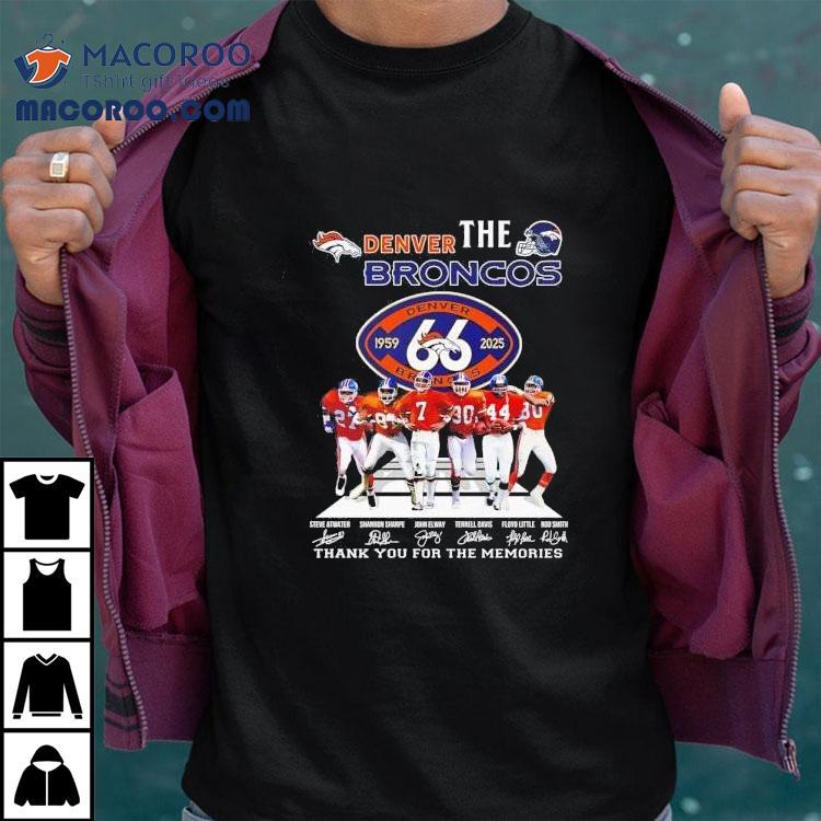 The Denver Broncos 1959 2025 Thank You For The Memories Signatures Shirt The Denver Broncos 1959 2025 Thank You For The Memories Signatures Shirt