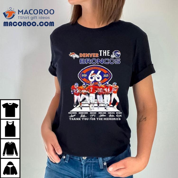 The Denver Broncos 1959 2025 Thank You For The Memories Signatures Shirt The Denver Broncos 1959 2025 Thank You For The Memories Signatures Shirt