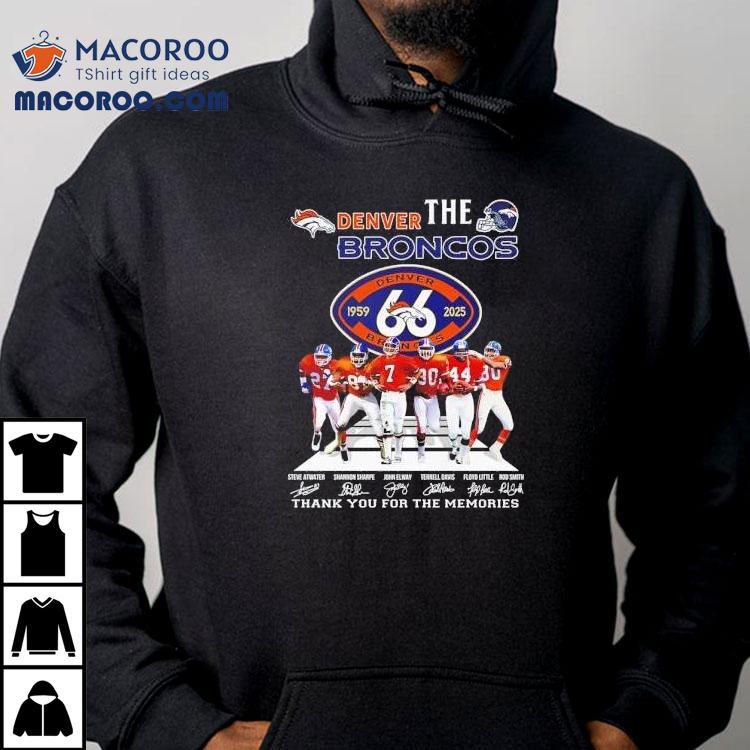 The Denver Broncos 1959 2025 Thank You For The Memories Signatures Shirt The Denver Broncos 1959 2025 Thank You For The Memories Signatures Shirt
