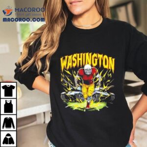 Washington Commanders Skeleton Football Player Tshirt