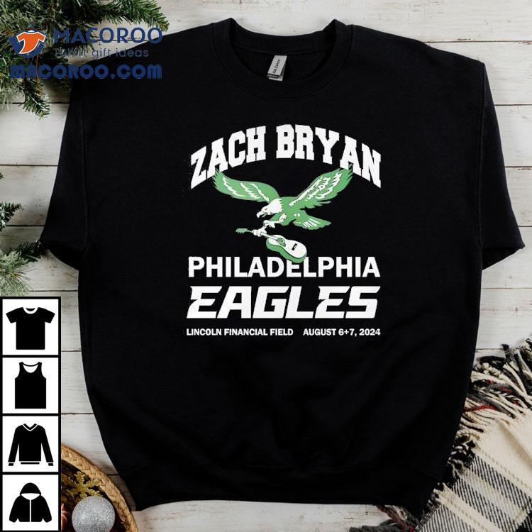 Zach Bryan Philadelphia Eagles Lincoln Financial Field August 6 + 7 Shirt Zach Bryan Philadelphia Eagles Lincoln Financial Field August 6 + 7 Shirt