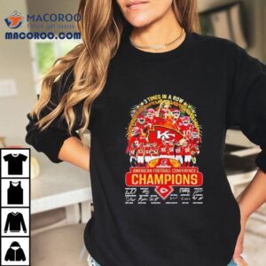 3 Times In A Row American Football Conference Champions Kansas City Chiefs Shirt