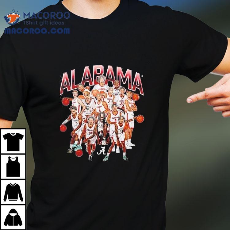 Alabama Crimson Tide Men’s Basketball Team Collage Shirt Alabama Crimson Tide Men’s Basketball Team Collage Shirt
