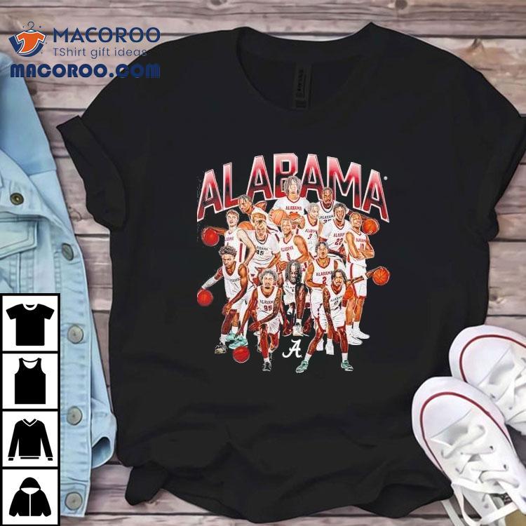 Alabama Crimson Tide Men’s Basketball Team Collage Shirt Alabama Crimson Tide Men’s Basketball Team Collage Shirt