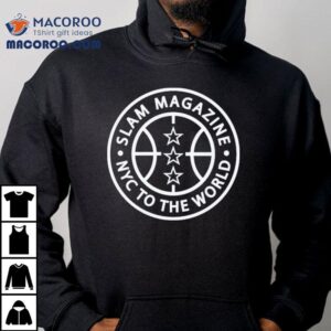 Slam Magazine Nyc To The World Baseline Circle Tshirt