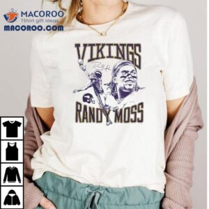 Vikings Randy Moss Signature Portrai Tshirt