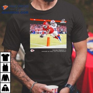 Xavier Worthy Kansas City Chiefs Playoffs Nfl Flash Features Afc Championship Tshirt