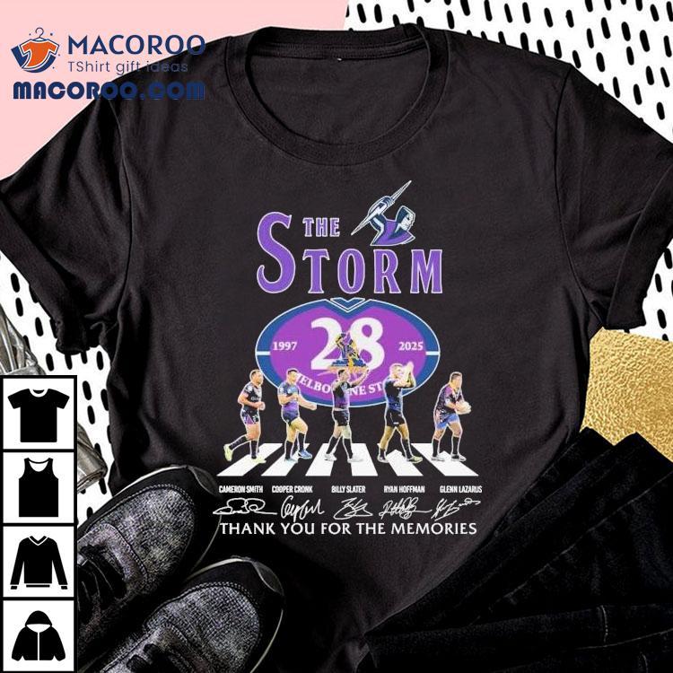 The Melbourne Storm 28th 1997 2025 Thank You For The Memories Road Abbey Signatures Shirt The Melbourne Storm 28th 1997 2025 Thank You For The Memories Road Abbey Signatures Shirt
