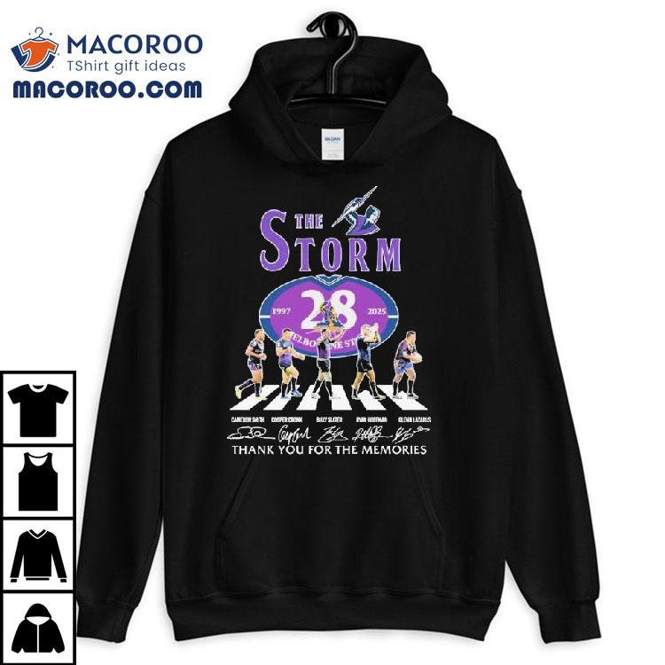 The Melbourne Storm 28th 1997 2025 Thank You For The Memories Road Abbey Signatures Shirt The Melbourne Storm 28th 1997 2025 Thank You For The Memories Road Abbey Signatures Shirt