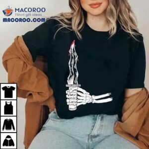 Warren Zeiders Bella Canvas Skeleton Hands Knife Tshirt