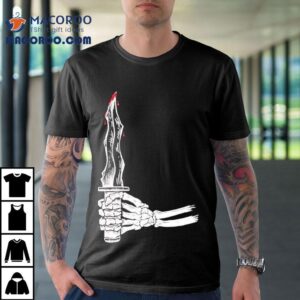 Warren Zeiders Bella Canvas Skeleton Hands Knife Tshirt