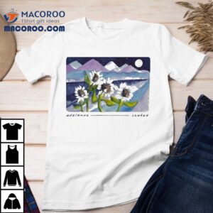 Adrianne Lenker wears a stunning moonflowers design t-shirt