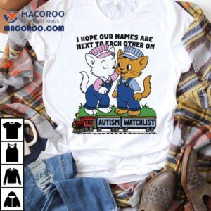 autism awareness matching names design t-shirt