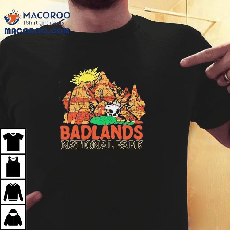Badlands Adventure Snoopy And Woodstock Graphic T-shirt Badlands Adventure Snoopy And Woodstock Graphic T-shirt