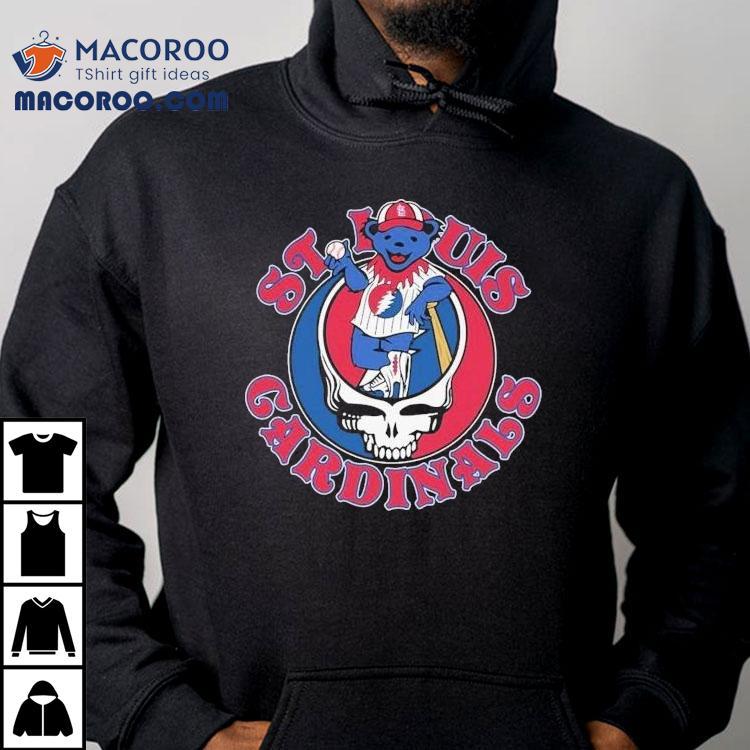 Grateful Dead inspired bear skull design St Louis Cardinals t-shirt Grateful Dead inspired bear skull design St Louis Cardinals t-shirt